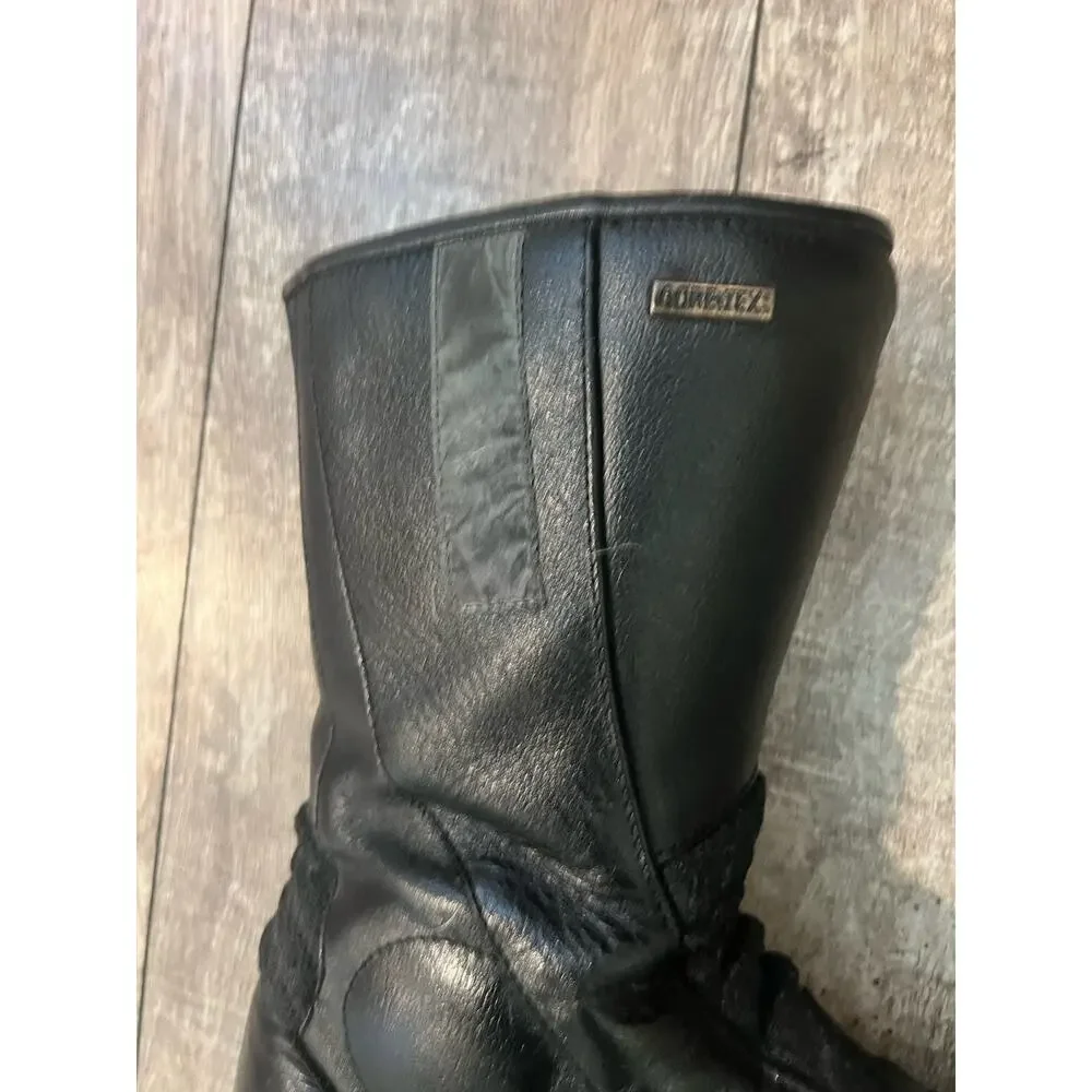 Vintage BMW Motorrad Leather Motorcycle Boots Made Italy Black EU 44 Biker Sz 11